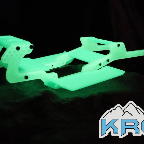 Karnage RC Gear ALIEN V2 SCX24 Chassis Kit - Limited Edition Lemon-Lime Glow In The Dark- Choose your wheelbase/length -Free U.S. Shipping