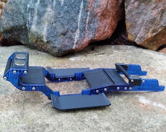 Karnage RC Gear ALIEN V2 SCX24 Chassis Builder's Kit - Transparent Deep Blue- Choose your wheelbase/length - Limited release