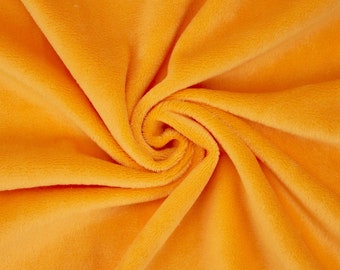 Orange minky fabric | low pile smooth cuddle fabric, solid velboa baby fabric – kullaloo SuperSoft SHORTY– 39.5x29.5″ (100x75 cm)