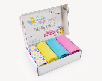 Hula Dots Minky Fabric Bundle | SuperSoft SHORTY Plush, 4 Colors (39.5x29.5")