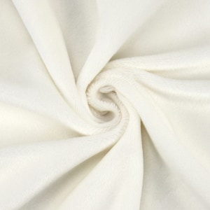 Ivory minky fabric (cream white) | low pile smooth cuddle fabric, velboa baby fabric – kullaloo SuperSoft SHORTY– 39.5x29.5″ (100x75 cm)
