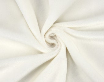 Ivory minky fabric (cream white) | low pile smooth cuddle fabric, velboa baby fabric – kullaloo SuperSoft SHORTY– 39.5x29.5″ (100x75 cm)