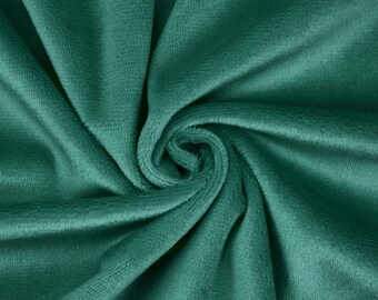 Dark green minky (dark emerald) | low pile smooth cuddle fabric, green christmas fabric – kullaloo SuperSoft SHORTY– 39.5x29.5″ (100x75 cm)