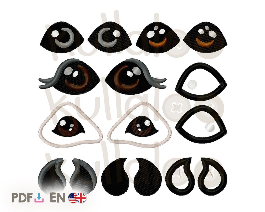 Hobby Horse Embroidery Patterns: Eyes and Nostrils for Sewing Pattern ...