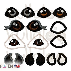Padrões de bordado de cavalo de hobby: Olhos e narinas para padrão de costura "HOLLY" (digital, instruções em PDF em inglês) | por Kullaloo