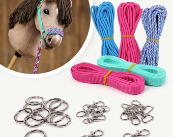 Hobby Horse halter DIY kit aqua/pink, incl. instructions for making rope halters and leads | by kullaloo