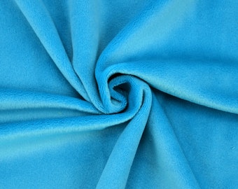 Blue minky fabric | low pile smooth cuddle fabric, solid velboa fabric for baby blanket – kullaloo SuperSoft SHORTY– 39.5x29.5″ (100x75 cm)