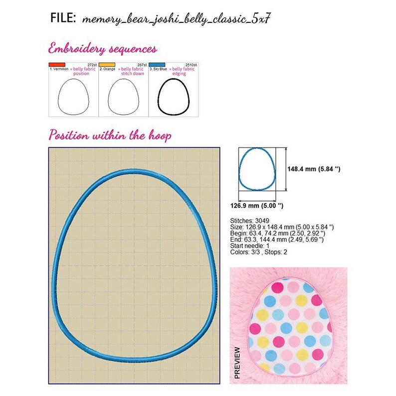 Memory bear sewing pattern / teddy bear pattern "JOSHI" (PDF, in English) + face embroidery designs | Plushie sewing pattern | by kullaloo image 11