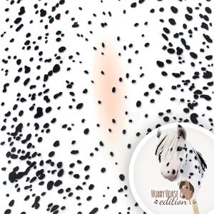Black spotted Hobby Horse minky velboa | White with black spots fabric for sewing a stick pony or Dalmatian – SuperSoft SHORTY – 39.5x28.4″