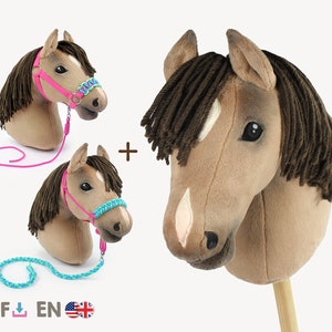 Bundle discount: Sewing pattern hobby horse &quot;HOLLY&quot; + lead rope & halter DIY instructions (PDF, in English) | by kullaloo