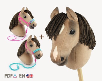 Bundle discount: Sewing pattern hobby horse "HOLLY" + lead rope & halter DIY instructions (PDF, in English) | by kullaloo