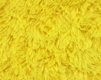 Shaggy faux fur fabric yellow – kullaloo SuperSoft SHAGGY– 39.5x29.5″ (100x75 cm)