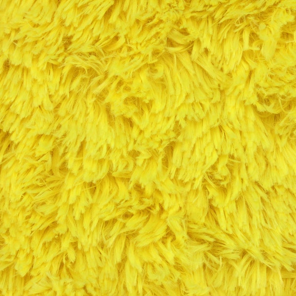 Shaggy faux fur fabric yellow – kullaloo SuperSoft SHAGGY– 39.5x29.5″ (100x75 cm)