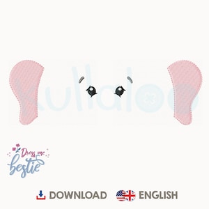 Elephant embroidery pattern for Dress Me Bestie &quot;EDDY ELEPHANT&quot; (digital, PDF instructions in English) | by kullaloo