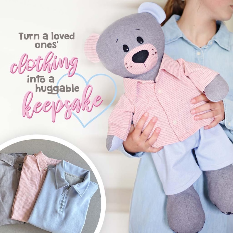 Patrón de costura para osito de peluche / Patrón para osito de recuerdo "JOSHI" (PDF, en inglés) / Patrón de costura para peluches y animales de peluche / por kullaloo imagen 2
