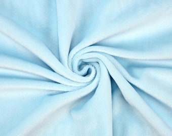 Baby blue minky fabric | low pile smooth cuddle fabric, solid velboa baby fabric – kullaloo SuperSoft SHORTY– 39.5x29.5″ (100x75 cm)