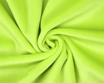 Lime green minky fabric | low pile smooth cuddle fabric, solid velboa baby fabric – kullaloo SuperSoft SHORTY– 39.5x29.5″ (100x75 cm)