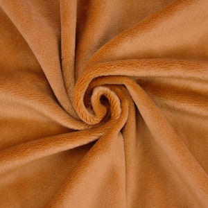 Minky fabric ginger | low pile smooth cuddle fabric, velboa sorrel hobby horse fabric – kullaloo SuperSoft SHORTY– 39.5x29.5″ (100x75 cm)