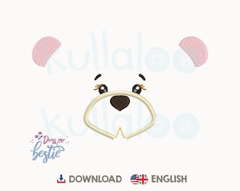 Teddy bear embroidery pattern for Dress Me Bestie "BETSY BEAR" (digital, PDF instructions in English) | by kullaloo