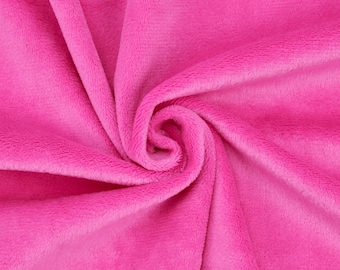 Fuchsia Minky Fabric | Low Pile Cuddle Velboa, 39.5x29.5"