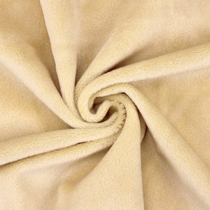 Beige minky fabric | low pile smooth cuddle fabric, solid velboa hobby horse fabric – kullaloo SuperSoft SHORTY– 39.5x29.5″ (100x75 cm)