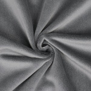 Cotton Fleece Fabric Ash Gray / 60 Wide/Sold by The