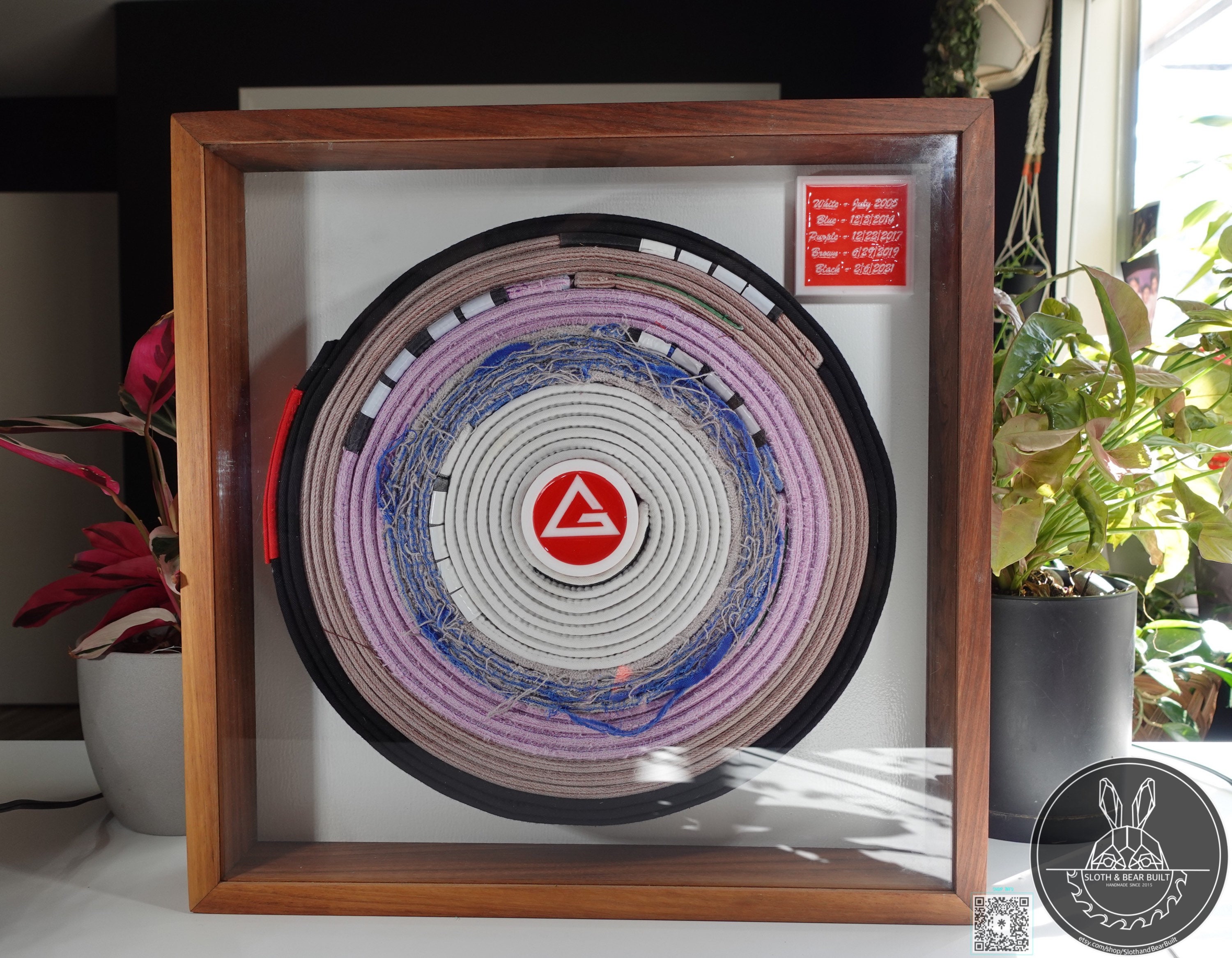 Custom Belt Display Walnut Etsy