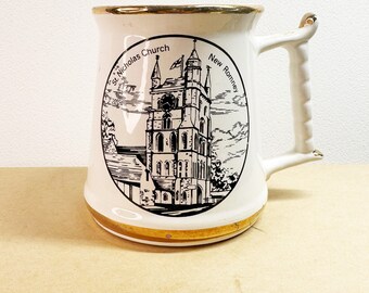 Vintage Prince William Ceramic Beer Mug: 22 Carat Gold, Made In England