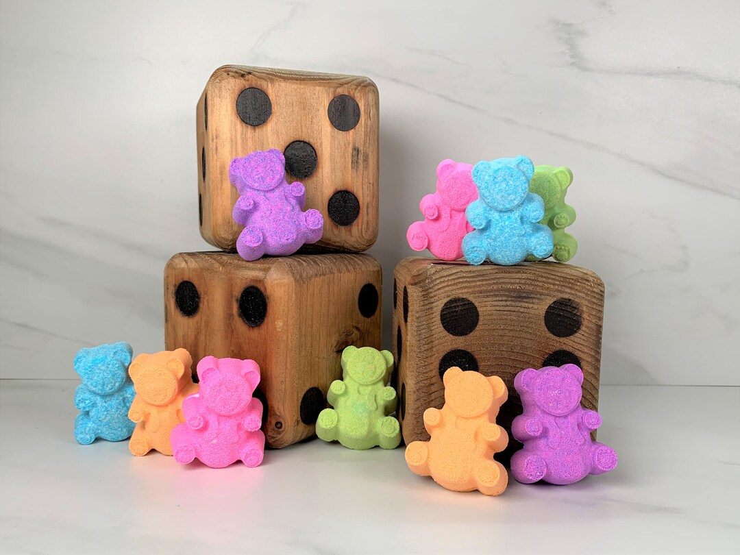 10pack Teddy Bear Bath Bombs for Kids, Kid Safe Essential Oils