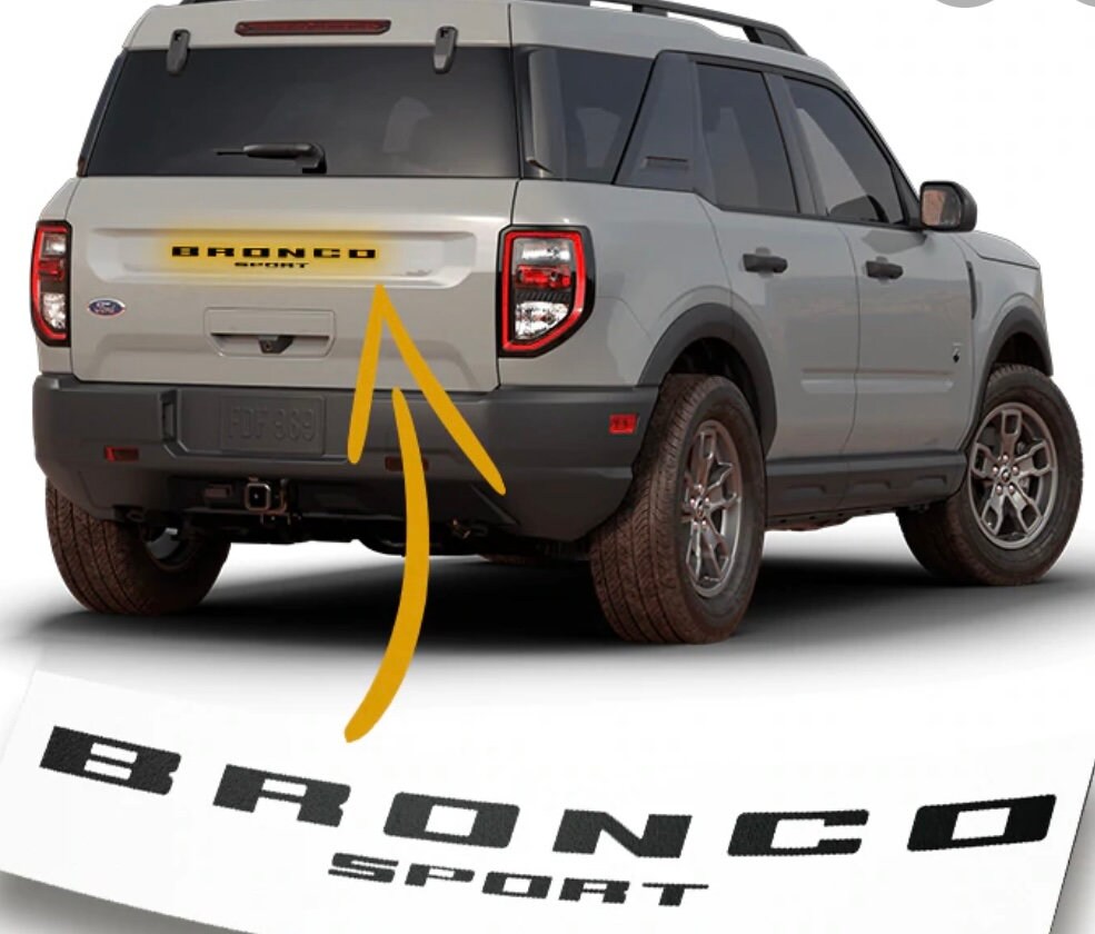 Ford BRONCO Sport REAR Tailgate Vinyl Letters Overlay Decal for 2021