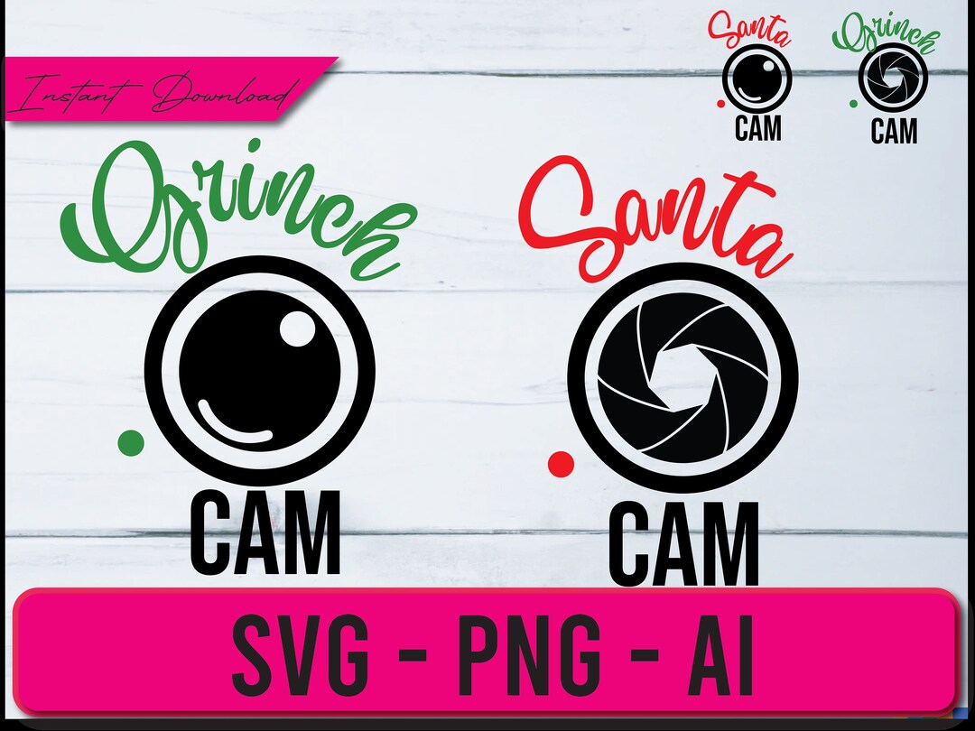 Grinch Cam and Santa Cam Svg - Etsy