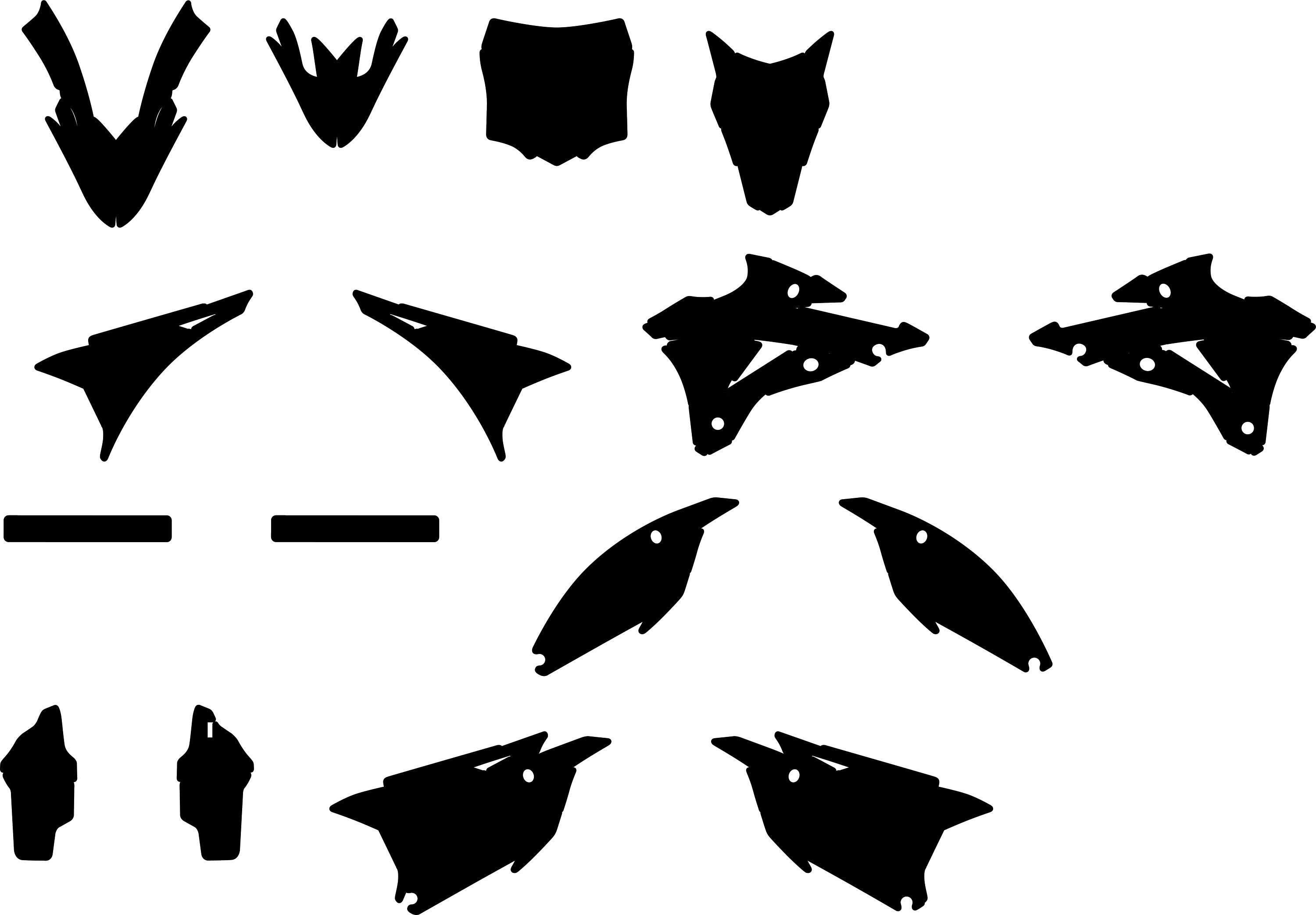 Acerbis Kawasaki Full Plastic Kit KX 85/100 14 21 OEM 20