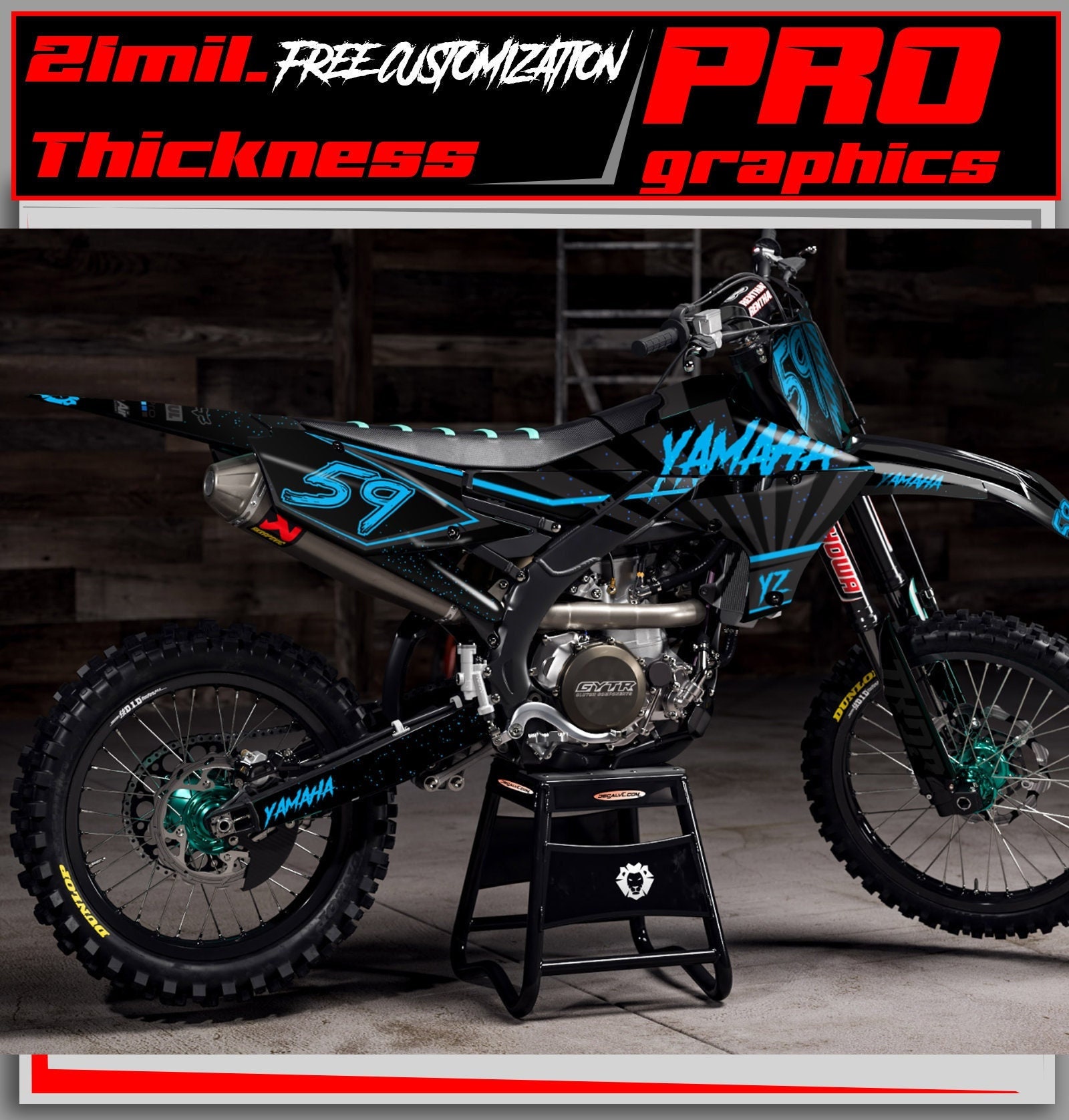 YAMAHA YZ 125 250 450 2019 2020 2021 2022 Decal stickers Graphics full kit