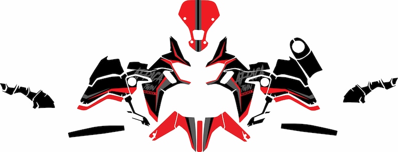 HONDA Afrika Zwilling CRF 1000L Template Vektor Design Bild 1