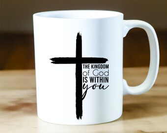 The Kingdom of God is within you Svg and Png. Kreuz SVG PNG, Distressed Cross svg png. Faith Cross SVG.