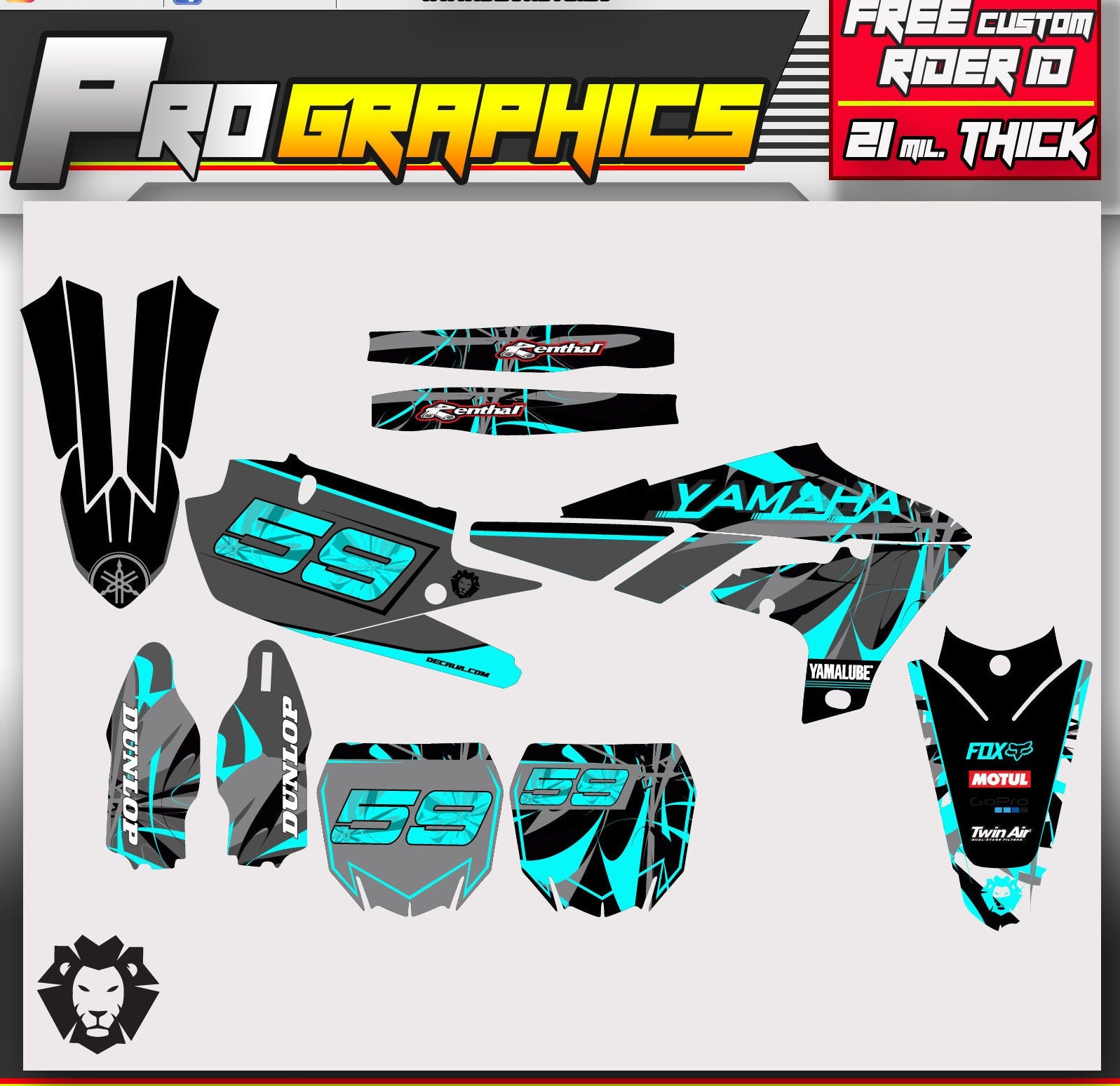 QUNINE Pegatinas Para Moto Adhesivos Vinilo Pegatinas De Motocross  Compatible Con YZ450F 2014 2015 2016 2017 (Size : 4) : : Coche y  moto