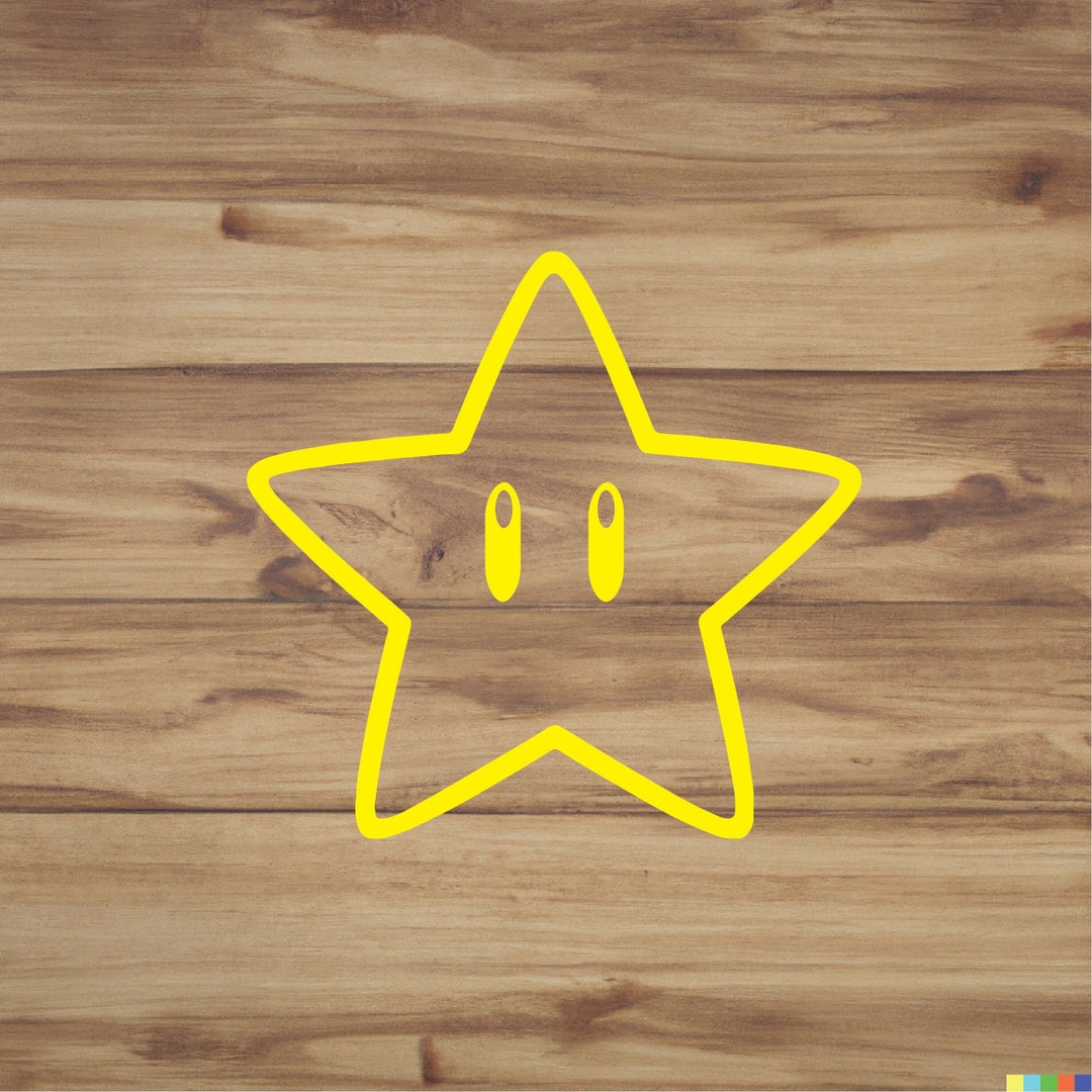Mario Star SVG, Mario Star Clipart, Mario Star Cricut, Mario Star