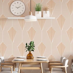 Carta da parati Art Déco, murale geometrico, decorazione da parete