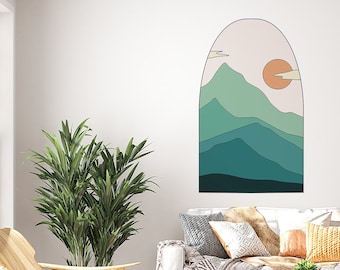 Landscape Wall Decal, Removable Wall Arch, Wall Art Sticker