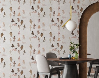 Women figures removable wallpaper wall mural