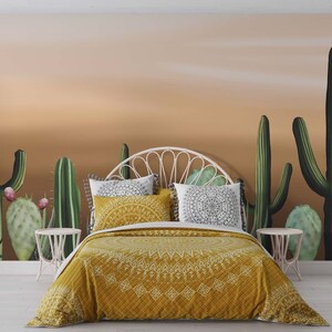 Carta da parati cactus, murale cactus, carta da parati floreale