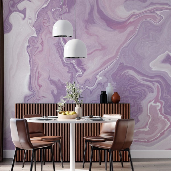 Purple abstract wallpaper, modern wall mural