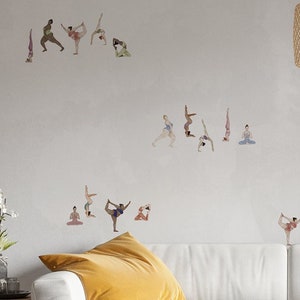 Pilates yoga donne carta da parati rimovibile, murale