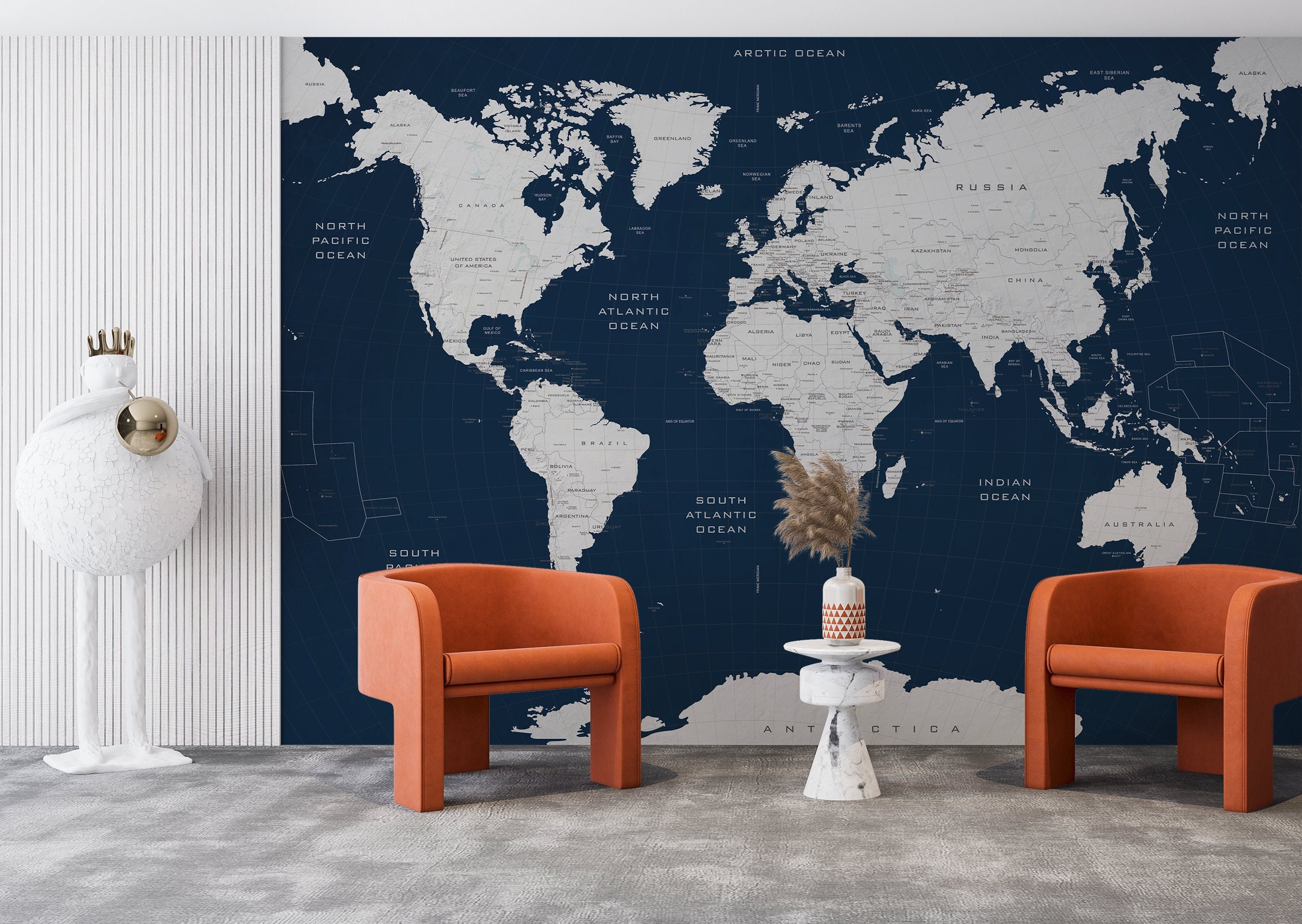 World Map Wallpaper - Etsy World Map Wallpaper - Etsy