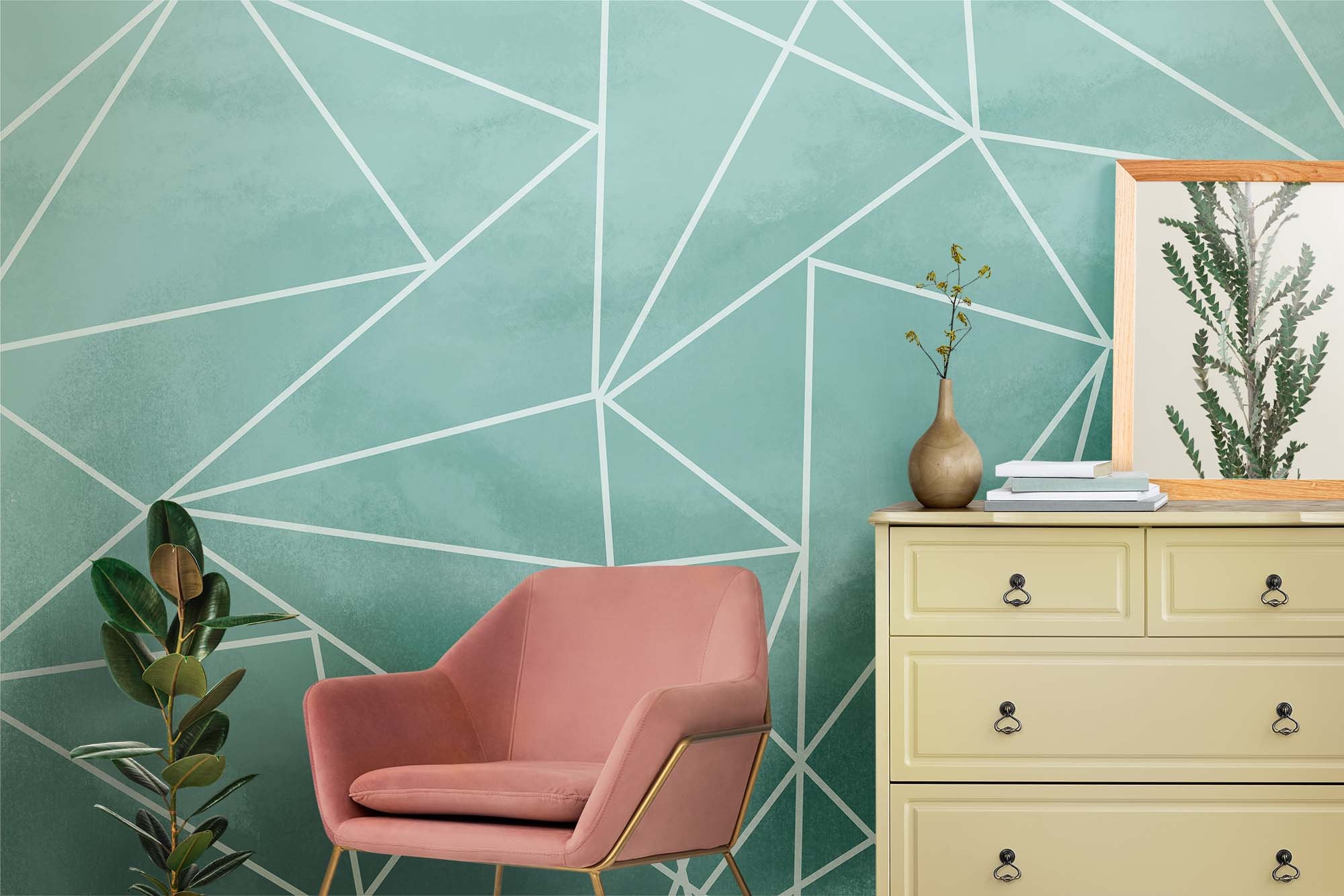 Wayfair  Geometric Green Wallpaper Youll Love in 2023