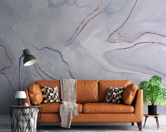 Marble wallpaper, modern wallpaper, peel and stick removable wallpaper, abstract wall mural
