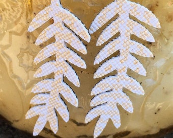 White Fern leaf earrings for women, plant lover earrings, gardening gift for women