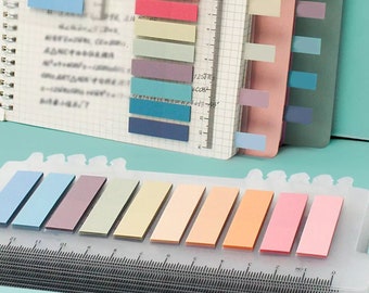 Sticky Note Tabs, Index Tabs, Journal Planner Organiser, Sticky Notes, Stationery Page Marker, Pastel,  Morandi, Candy, Rainbow colour