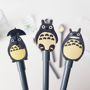 Cartoon Totoro, Black ink gel pen, 1 piece, school supply, Japanese Kawaii Stationery, Studio Ghibli