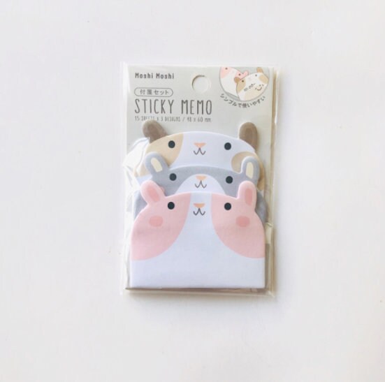 Cute Animal Memo Pads Japanese Kawaii Stationery Animal - Etsy UK